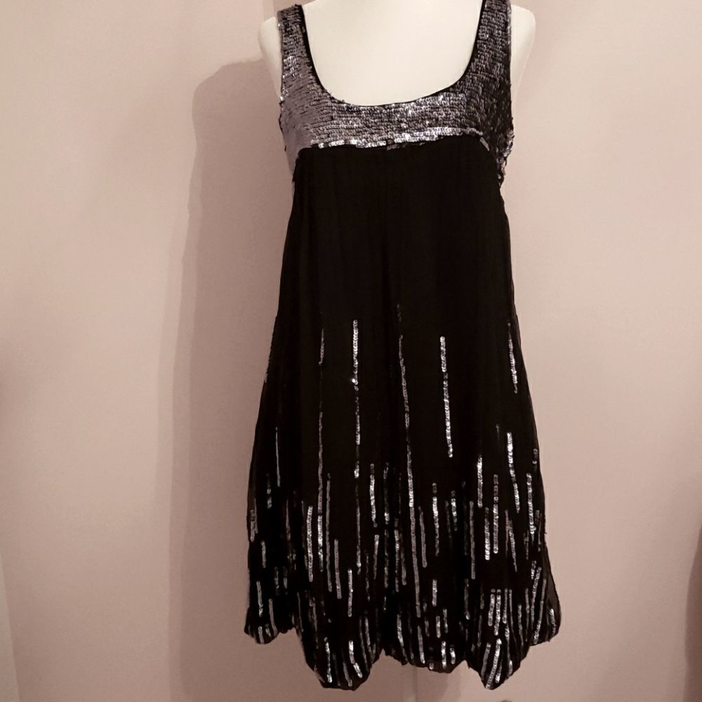 Little black dress, party,silk, sequin